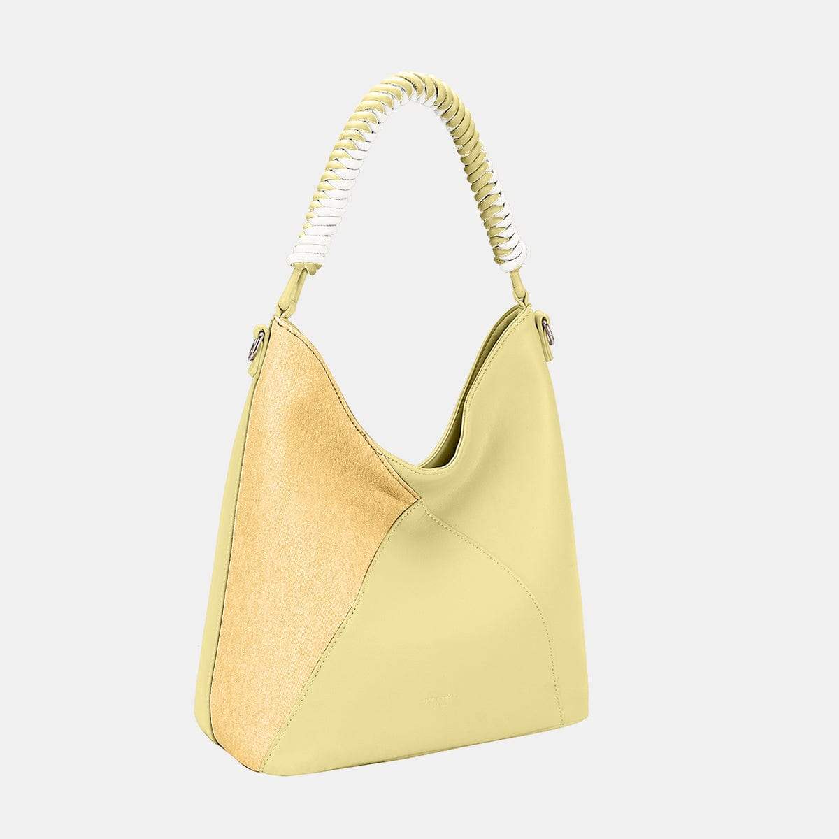 David Jones Woven Handle PU Leather Handbag - Trendsi - Flyclothing LLC