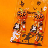 Halloween Pumpkin Drop Earrings - Trendsi - Flyclothing LLC