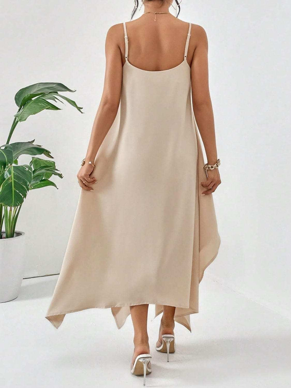 Scoop Neck Midi Cami Dress - Trendsi - Flyclothing LLC