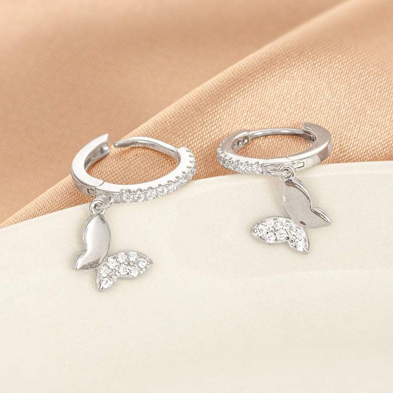 S925 Silver Korean-Style Sweet Butterfly Earrings - My Store - Flyclothing LLC