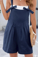 Knotted Strap Romper with Pockets - Trendsi - Flyclothing LLC