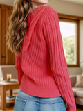 Cable-Knit Zip Up Hooded Cardigan - Trendsi - Flyclothing LLC