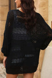Openwork Open Front Long Sleeve Cardigan - Trendsi - Flyclothing LLC