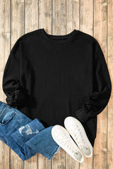 High-Low Round Neck Long Sleeve Sweatshirt - Trendsi - Flyclothing LLC