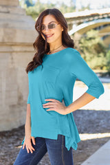 Basic Bae Full Size Round Neck Pocketed T-Shirt - ShopBasicbae - Flyclothing LLC
