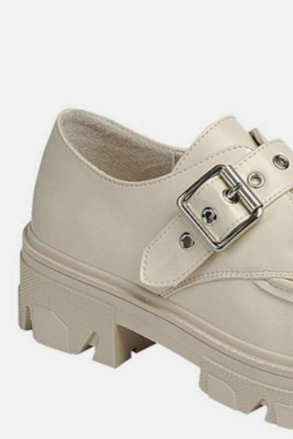 Forever Link Buckled Platform Lug Sole Loafers - Trendsi - Flyclothing LLC