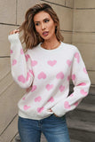 Angel Wings Heart Round Neck Long Sleeve Sweater - Trendsi - Flyclothing LLC