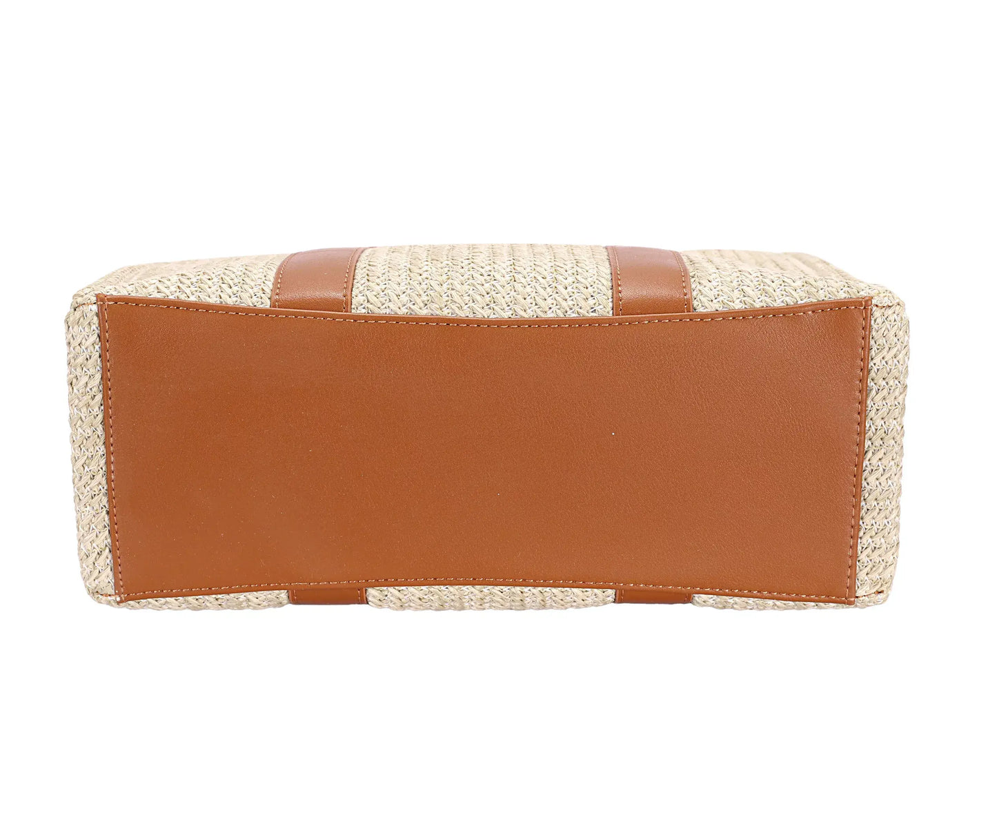 David Jones Square Woven Tote Handbag - Trendsi - Flyclothing LLC
