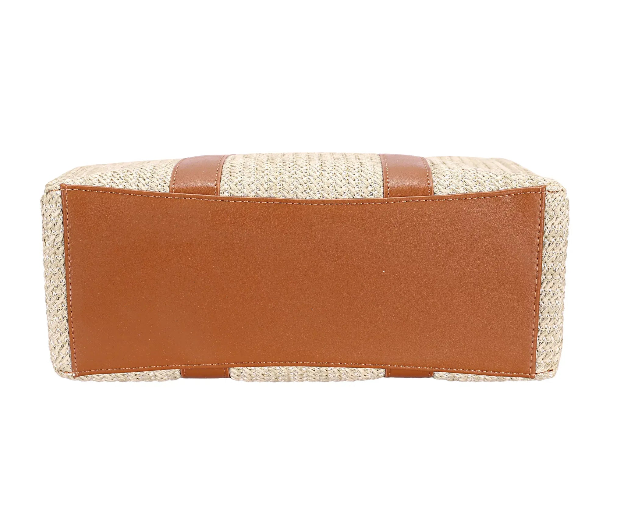David Jones Square Woven Tote Handbag - Trendsi - Flyclothing LLC