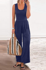 Full Size Scoop Neck Wide Strap Jumpsuit - Trendsi - Flyclothing LLC