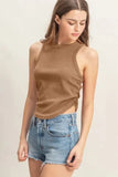 HYFVE Mineral Wash Rib Knit Tank - Trendsi