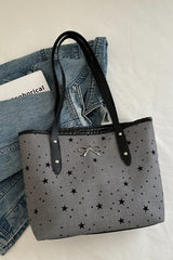 Bow Trim Polyester Tote Bag - Trendsi