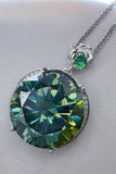 20 Carat Moissanite 925 Sterling Silver Pendant Necklace - Trendsi