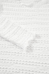 Long Sleeve Jacquard Slim Top - Trendsi - Flyclothing LLC