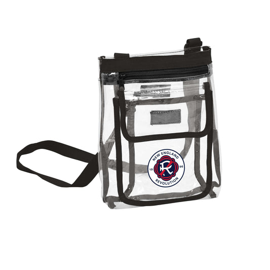 New England Navy Clear Crossbody f/ Primary Logo - Logo Brands - Flyclothing LLC