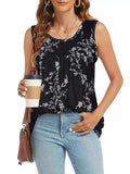 Printed Round Neck Tank - Trendsi - Flyclothing LLC