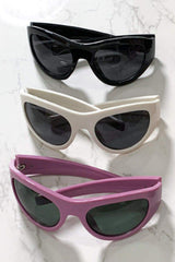 Polycarbonate Frame Cat-Eye Sunglasses - Trendsi - Flyclothing LLC