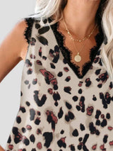 Lace Detail V-Neck Tank - Trendsi - Flyclothing LLC