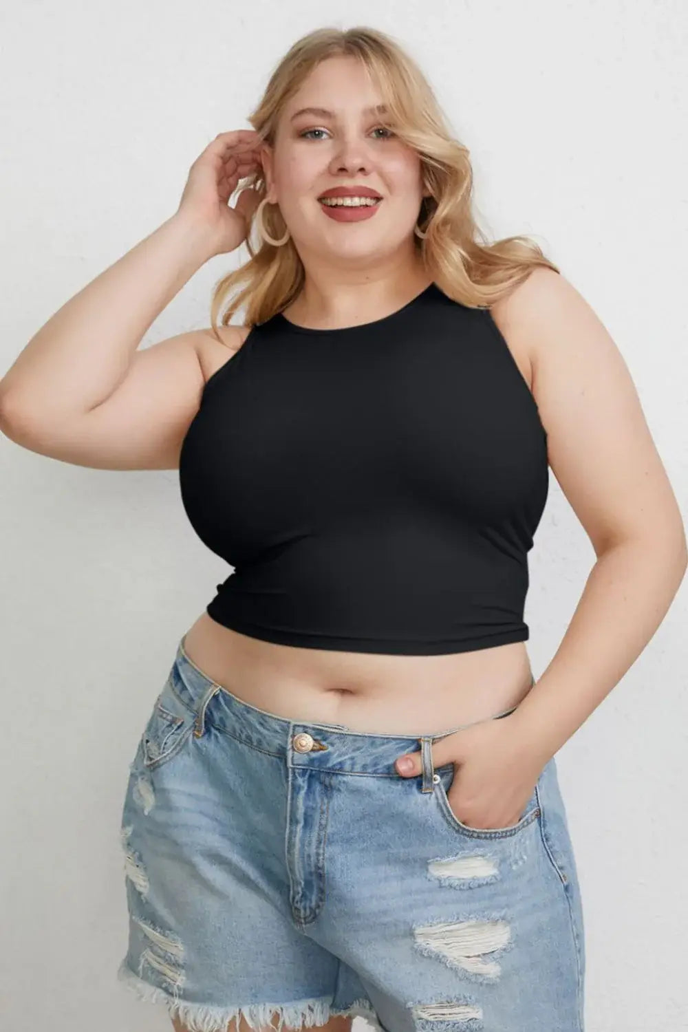 Basic Bae Full Size Round Neck Slim Tank - ShopBasicbae - Flyclothing LLC