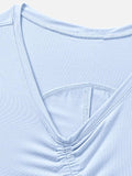 Drawstring Ruched Wide Strap Active Tank - Trendsi - Flyclothing LLC
