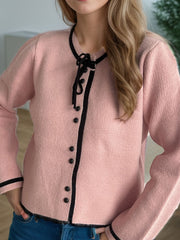 Button Down Long Sleeve Cardigan - Trendsi
