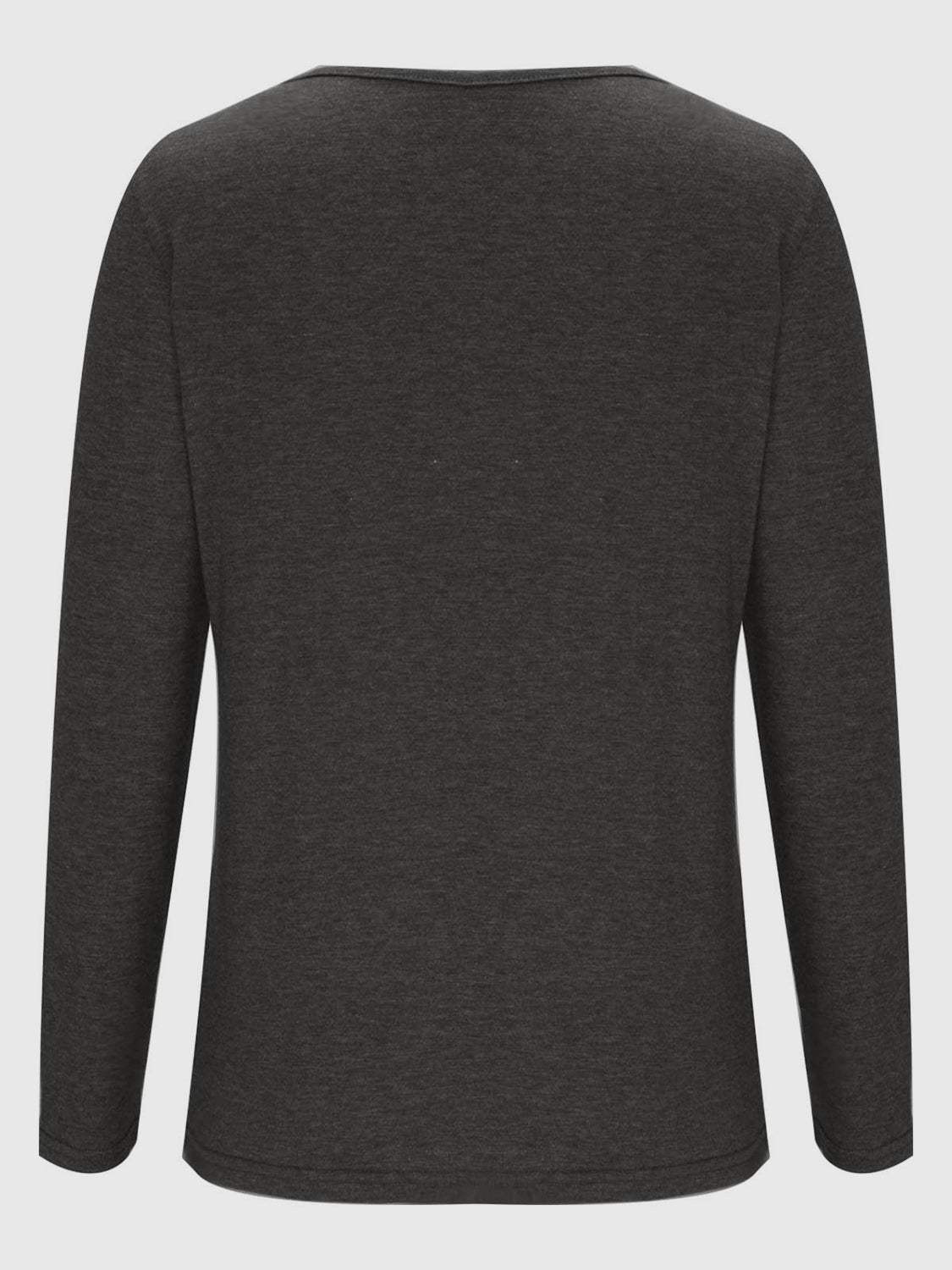 Crisscross V-Neck Long Sleeve T-Shirt - Trendsi - Flyclothing LLC