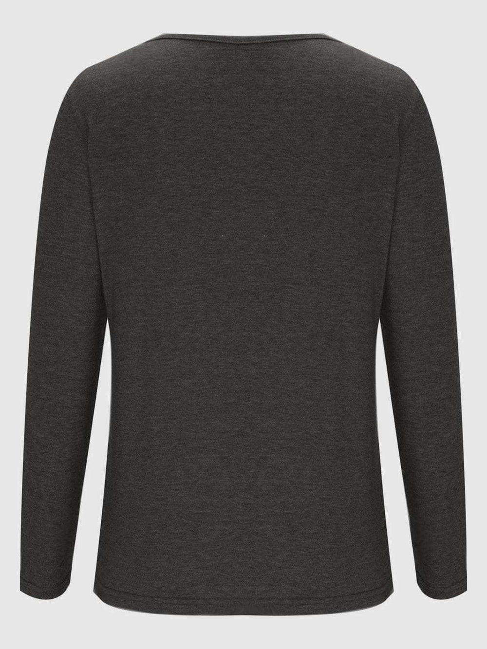 Crisscross V-Neck Long Sleeve T-Shirt - Trendsi - Flyclothing LLC