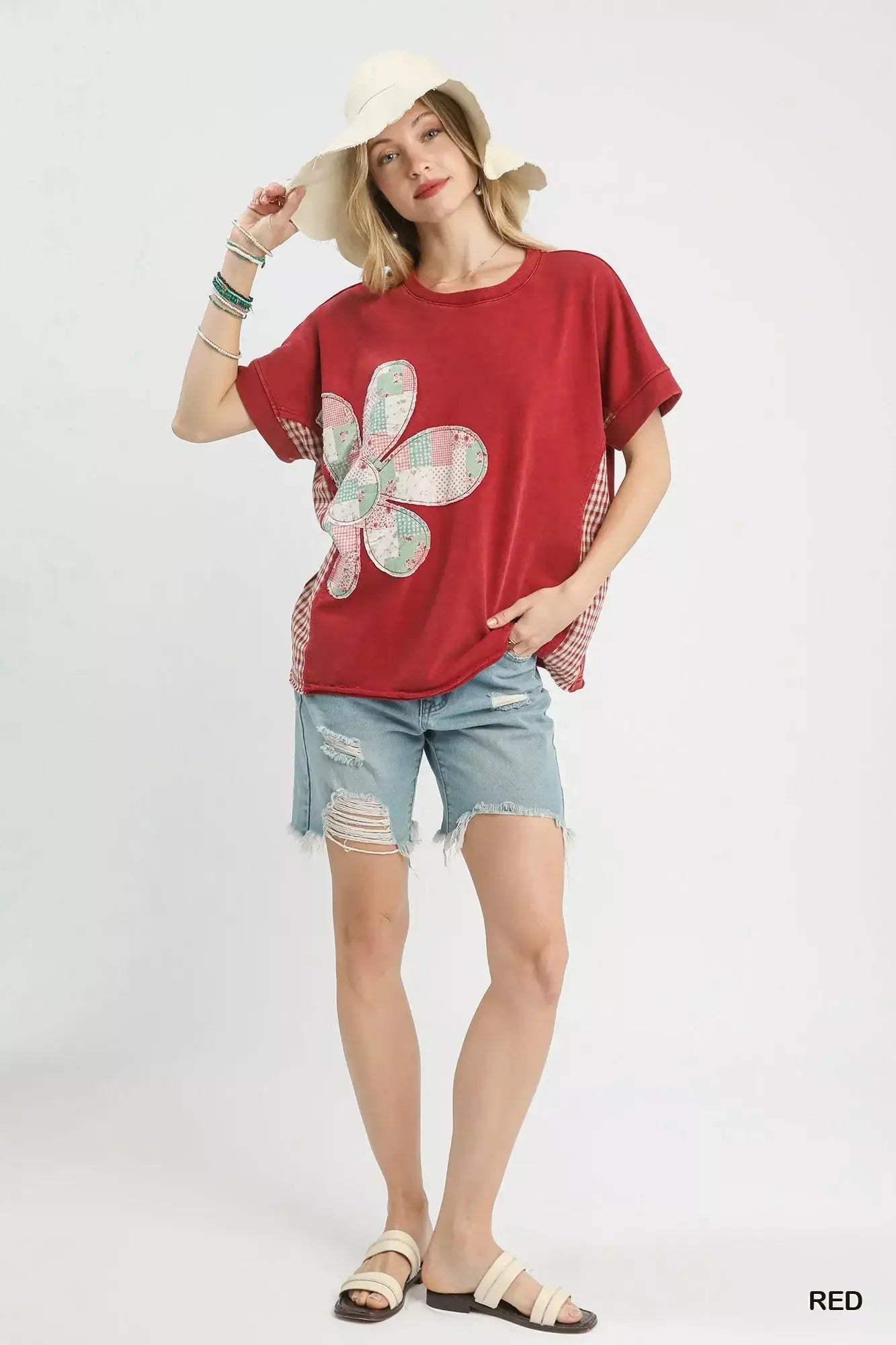 Umgee Mineral Wash French Terry Top - Trendsi - Flyclothing LLC