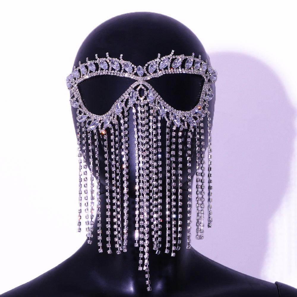 Rhinestone Halloween Ball Makeup Personality Mask - My Store - Flyclothing LLC