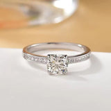 2 Carat Moissanite Zircon 925 Sterling Silver Ring - Trendsi