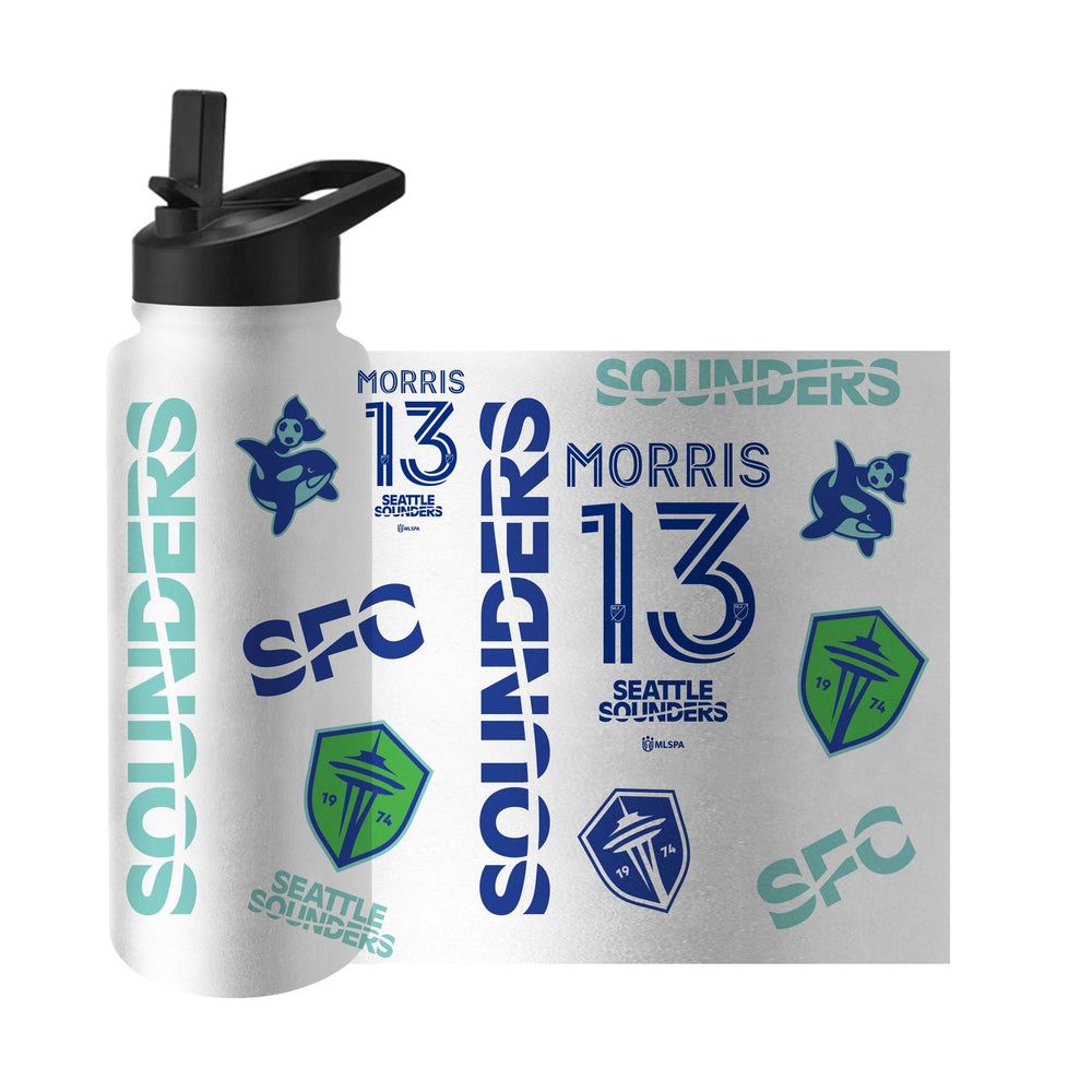 Seattle Sounders 34oz Jordan Morris Quencher Bottle - Logo Brands - Flyclothing LLC