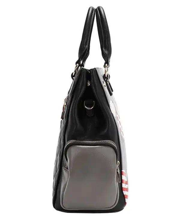 Nicole Lee USA Eco-Leather Handbag with Side Pockets - Trendsi - Flyclothing LLC