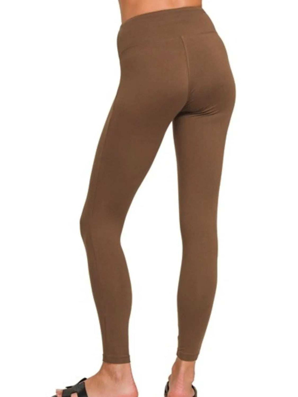 Zenana Microfiber Waistband Leggings - Trendsi - Flyclothing LLC