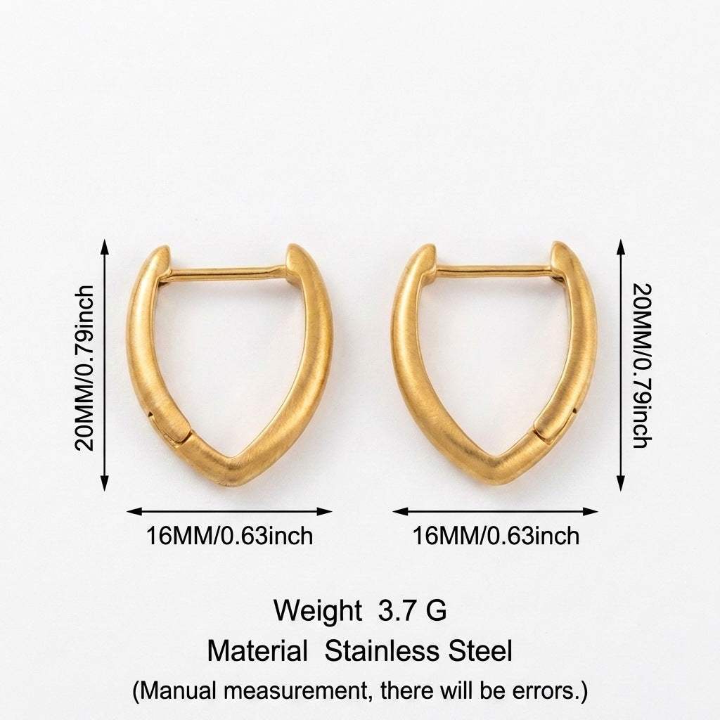 Gold-plated V Shaped Earrings - My Store - Flyclothing LLC