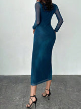 Tie-Dye Bodycon Maxi Dress - Trendsi - Flyclothing LLC