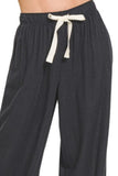 Zenana Linen Drawstring Pants - Trendsi
