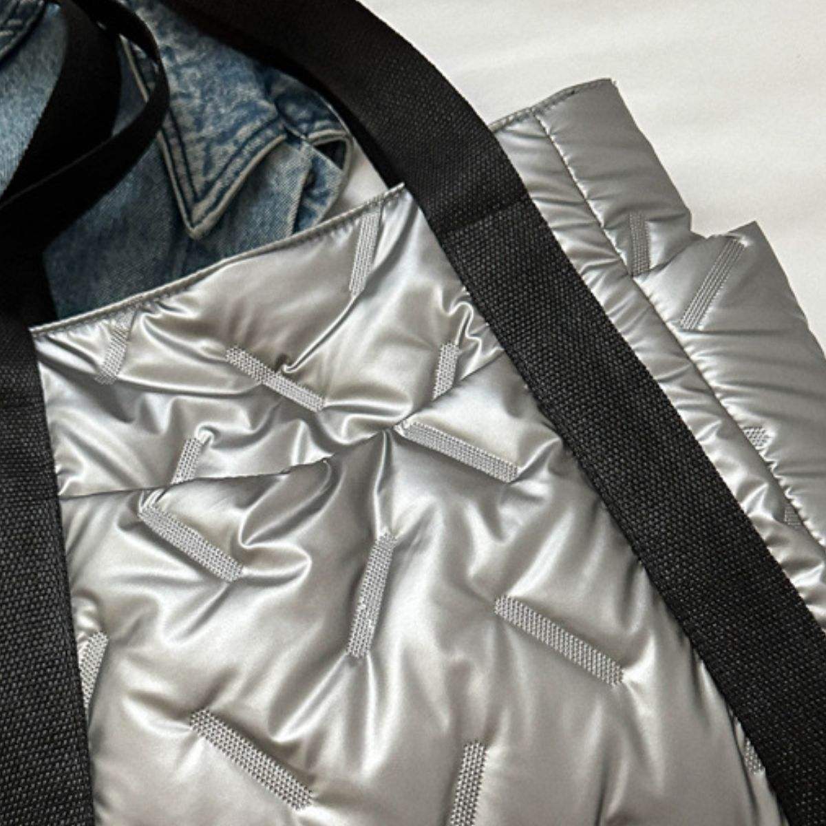 Polyester Tote Bag with Zipper - Trendsi - Flyclothing LLC