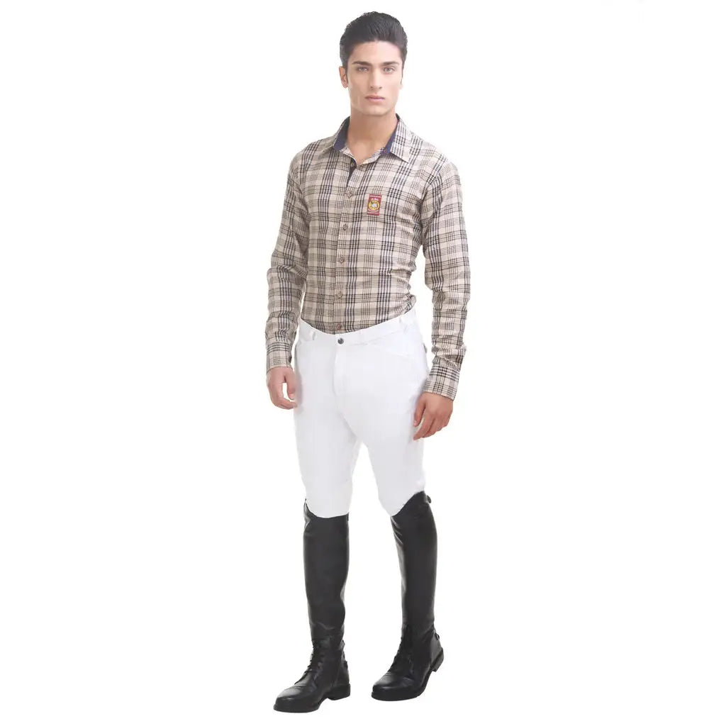 TuffRider Men's Micro Cord Patrol Knee Patch Breeches - Breeches.com - Flyclothing LLC
