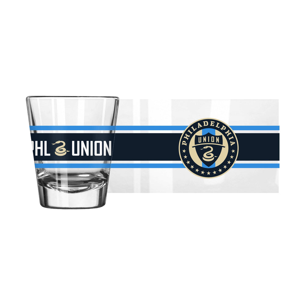 Philadelphia Union 2oz Stripe Shot Glass - Logo Brands - Flyclothing LLC