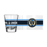 Philadelphia Union 2oz Stripe Shot Glass - Logo Brands - Flyclothing LLC