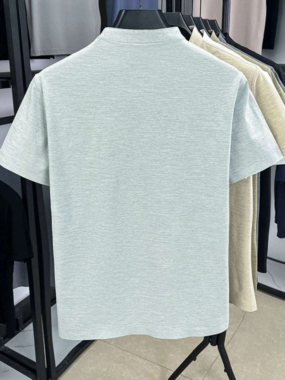 Men's Plus Size Button Detail Short Sleeve Polo - Trendsi - Flyclothing LLC