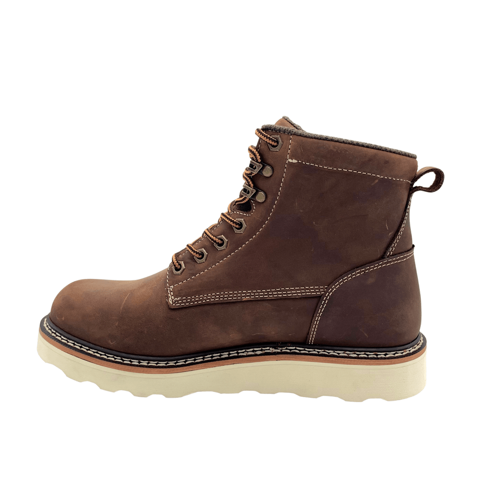 AdTec Men Brown Meadow 6" Round Toe Work Boot - AdTec