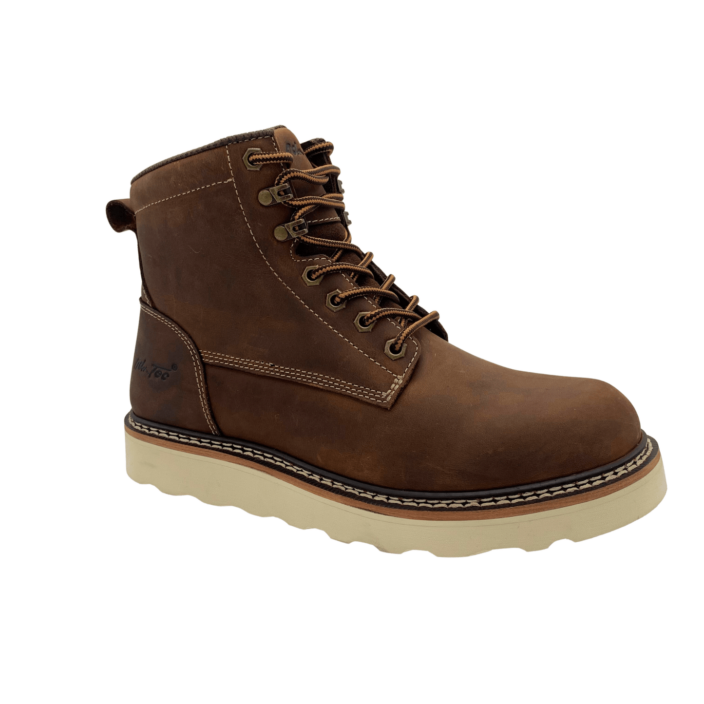 AdTec Men Brown Meadow 6" Round Toe Work Boot - AdTec - Flyclothing LLC
