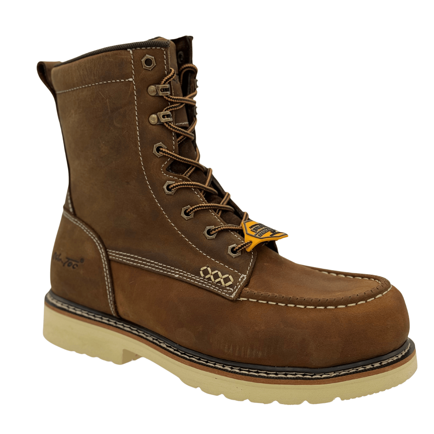 AdTec Men Brown Men's Apex 8" SR Moc-Toe - AdTec - Flyclothing LLC