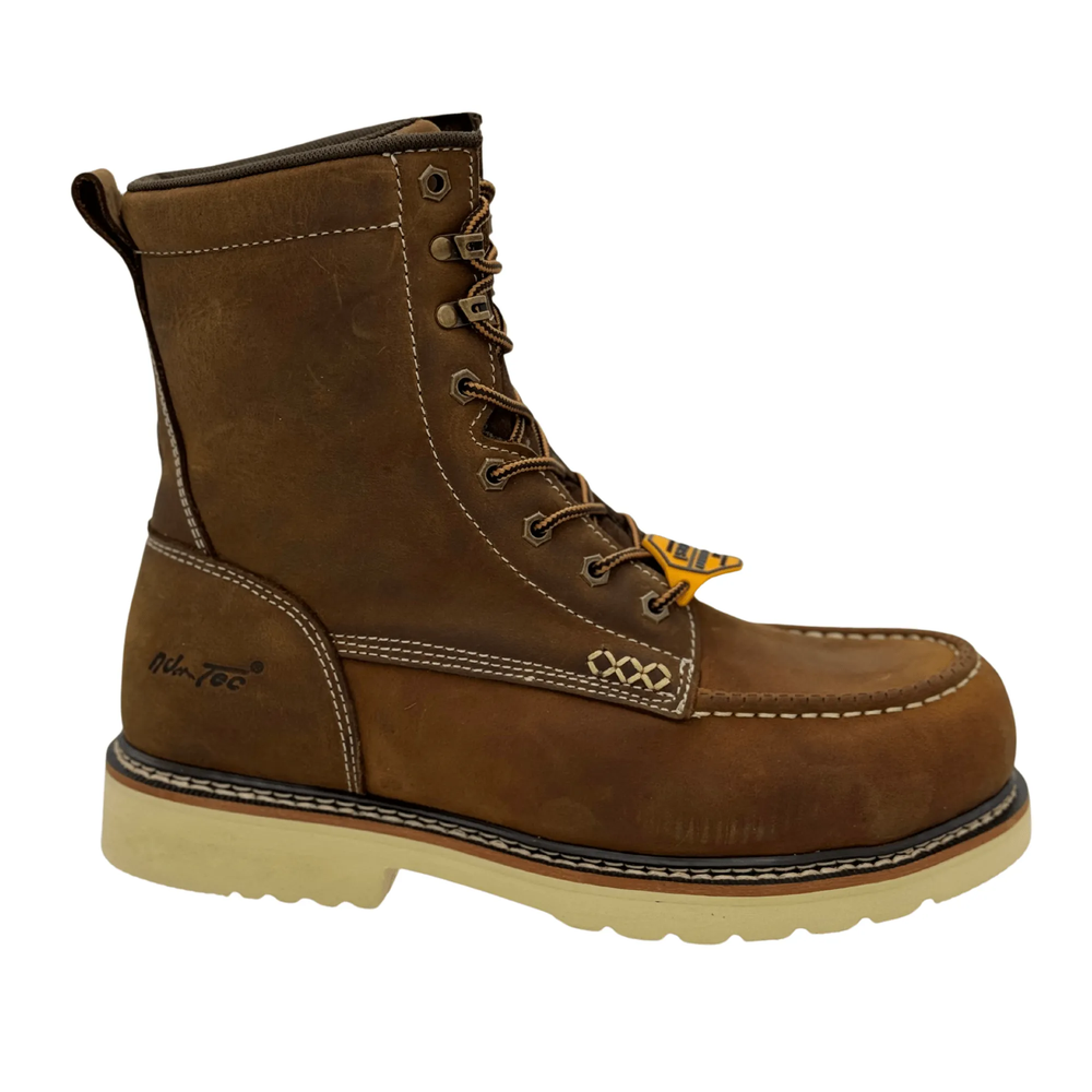 AdTec Men Brown Men's Apex 8" SR Moc-Toe - AdTec