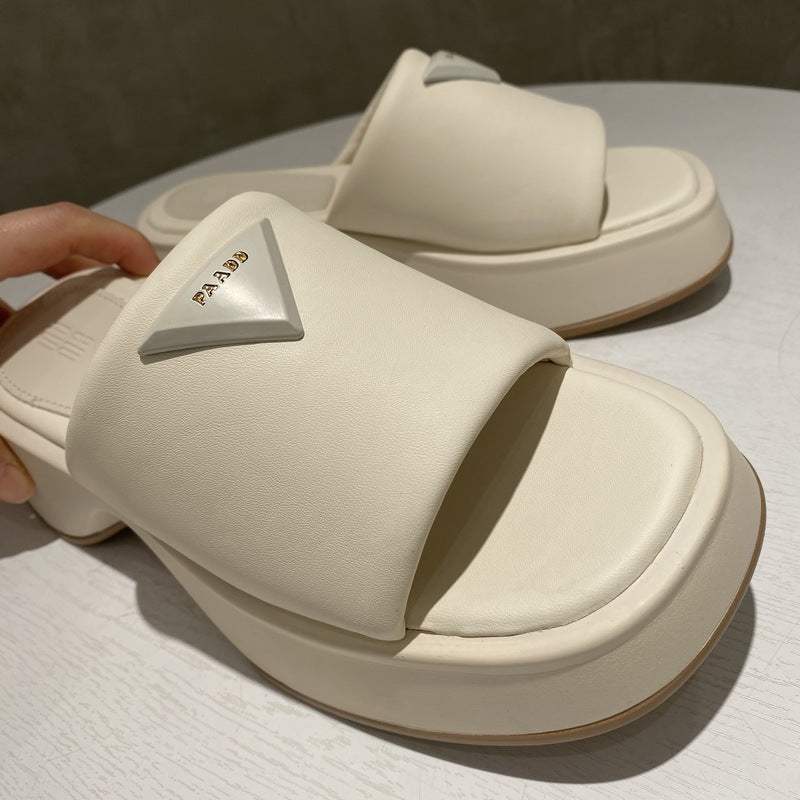 PU Leather Platform Sandals - Trendsi - Flyclothing LLC