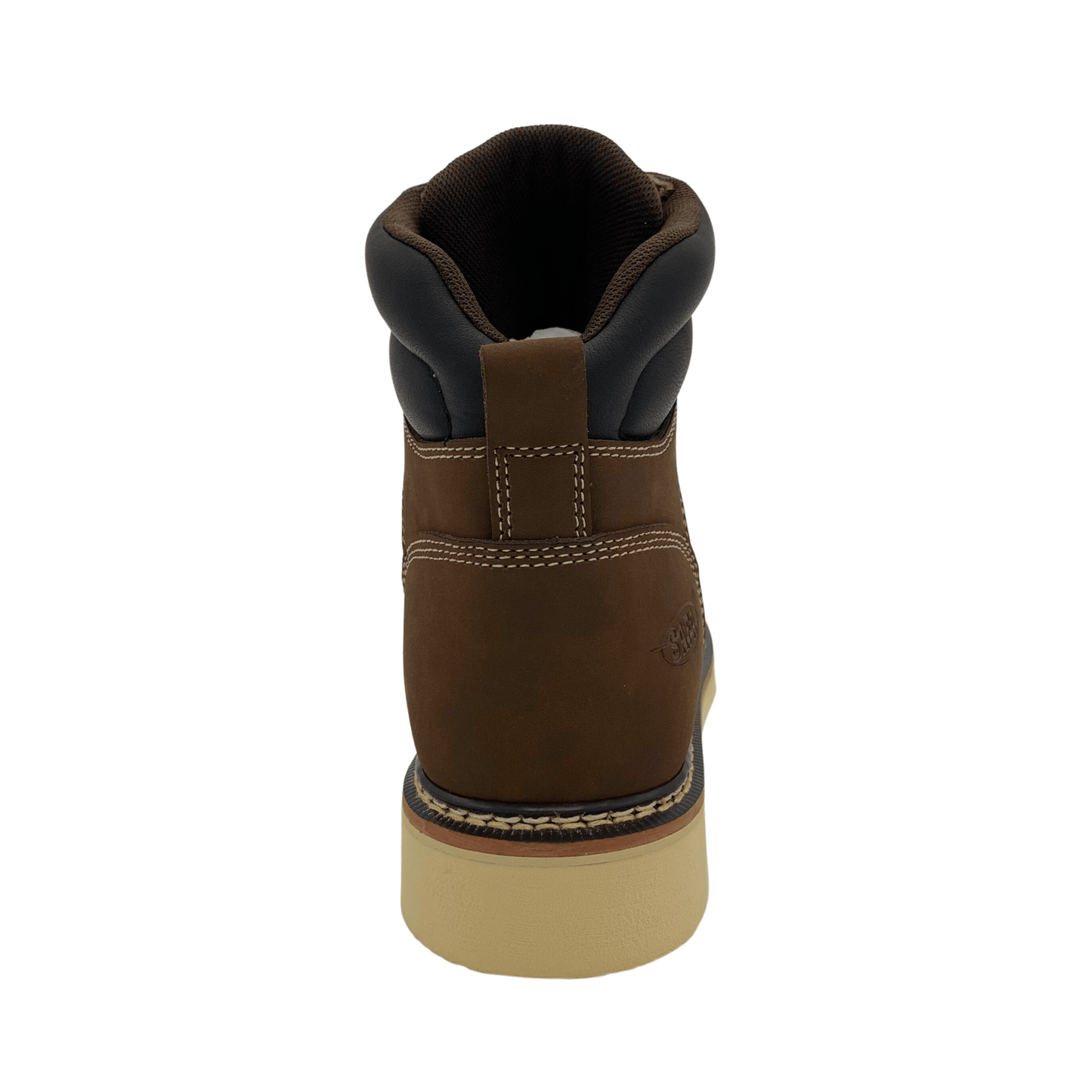 SAFA Men's 6" Brown Leather Defined Heel Cap Toe Work Boot - SAFA - Flyclothing LLC