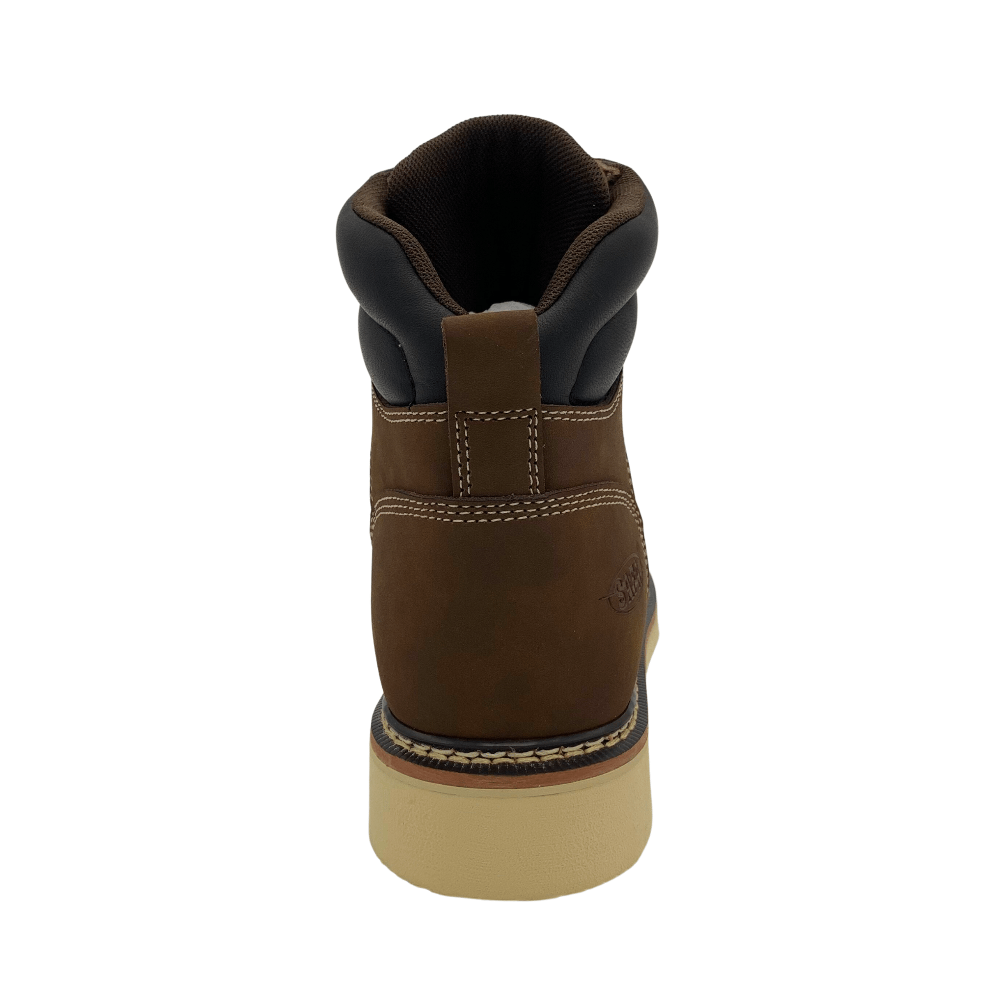 SAFA Men's 6" Brown Leather Defined Heel Cap Toe Work Boot - SAFA - Flyclothing LLC