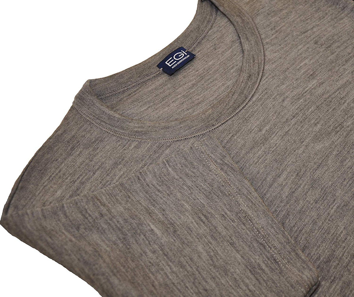 EGi Luxury Merino Wool Blend Men's Short Sleeve T-Shirt. Proudly Made in Italy (468) - tittimitti - Flyclothing LLC