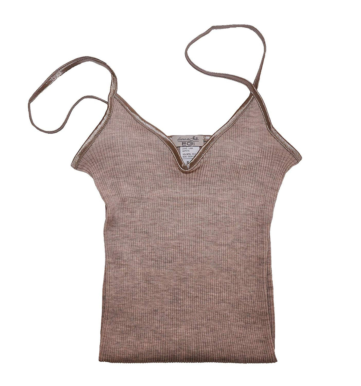 EGi Luxury Wool Silk Camisole Spaghetti Straps Top. Proudly Made in Italy (1407) - tittimitti - Flyclothing LLC